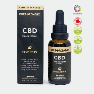 Full Spectrum Organic CBD oil for Small Pets 250mg (30ml)